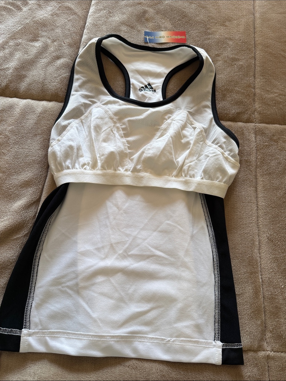 adidas Black and White Tennessee Racerback Tank - Picture 7 of 12